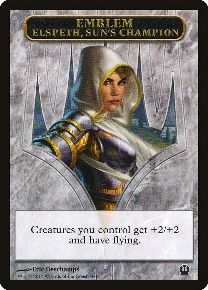 Elspeth, Sun's Champion Emblem [Theros Tokens] | Jomio and Rueliete's Cards and Comics