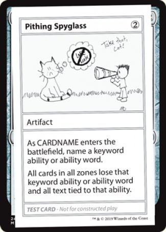 Pithing Spyglass (2021 Edition) [Mystery Booster Playtest Cards] | Jomio and Rueliete's Cards and Comics