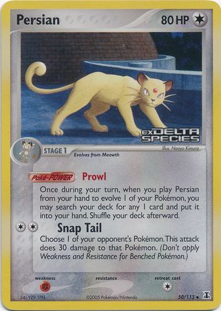 Persian (50/113) (Stamped) [EX: Delta Species] | Jomio and Rueliete's Cards and Comics