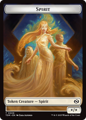 Spirit (0008) // Spirit (0009) Double-Sided Token [Tarkir: Dragonstorm Tokens] | Jomio and Rueliete's Cards and Comics