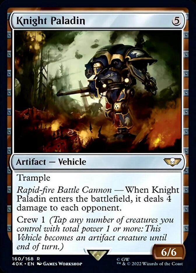 Knight Paladin (Surge Foil) [Warhammer 40,000] | Jomio and Rueliete's Cards and Comics