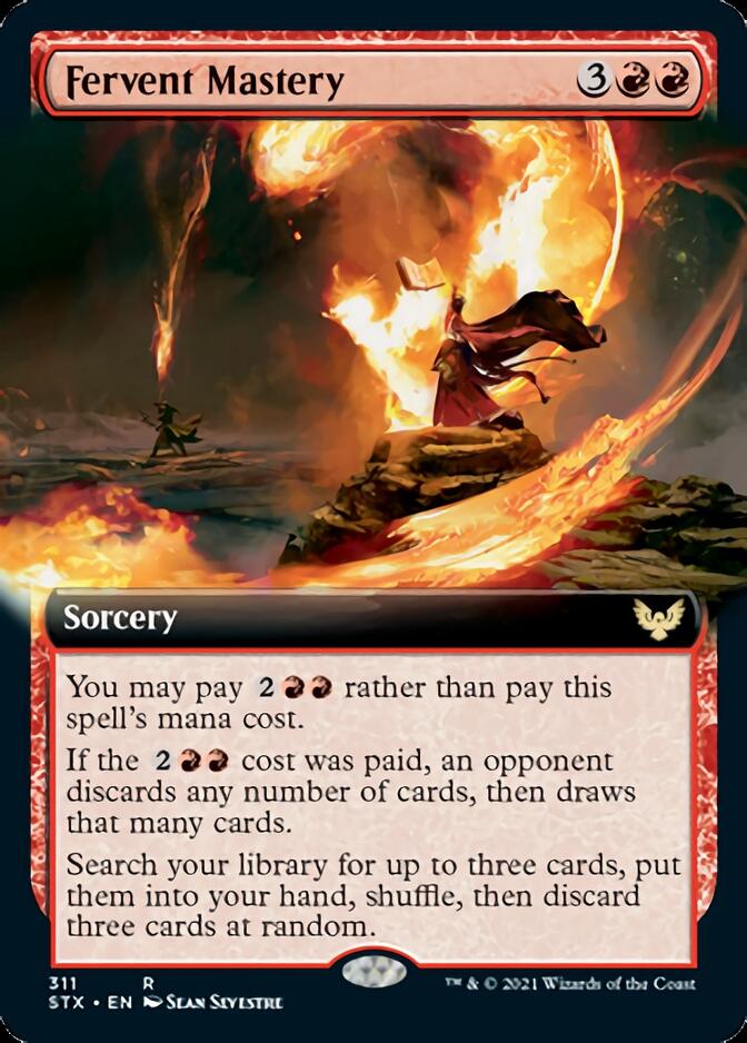 Fervent Mastery (Extended Art) [Strixhaven: School of Mages] | Jomio and Rueliete's Cards and Comics