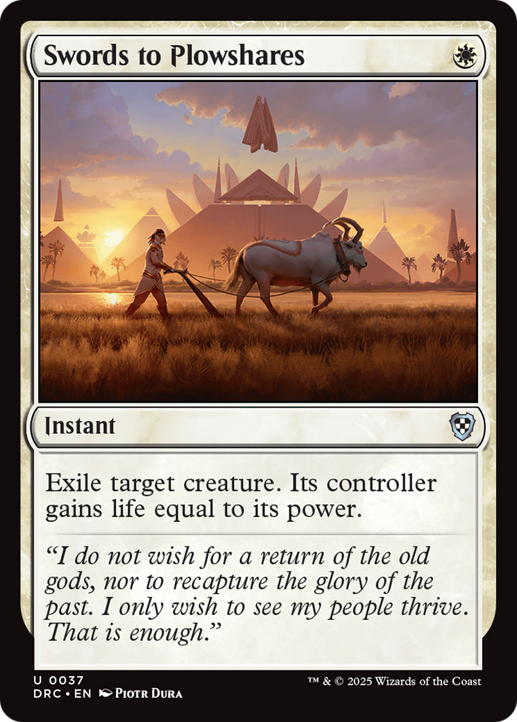 Swords to Plowshares [Aetherdrift Commander] | Jomio and Rueliete's Cards and Comics