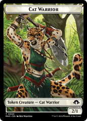 Cat Warrior // Energy Reserve Double-Sided Token [Modern Horizons 3 Tokens] | Jomio and Rueliete's Cards and Comics