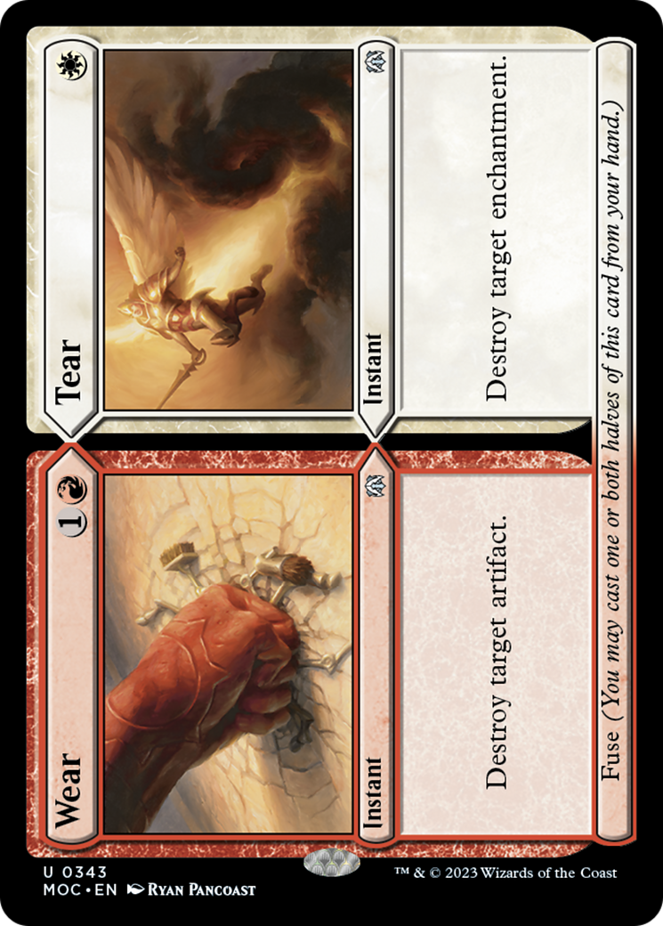 Wear // Tear [March of the Machine Commander] | Jomio and Rueliete's Cards and Comics