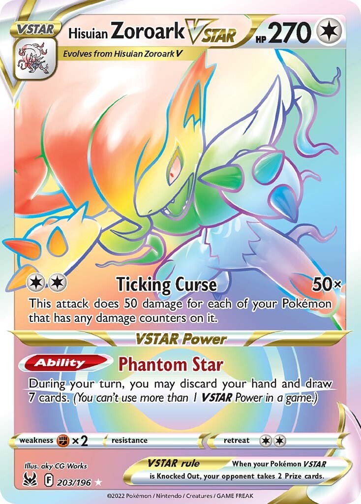 Hisuian Zoroark VSTAR (203/196) [Sword & Shield: Lost Origin] | Jomio and Rueliete's Cards and Comics
