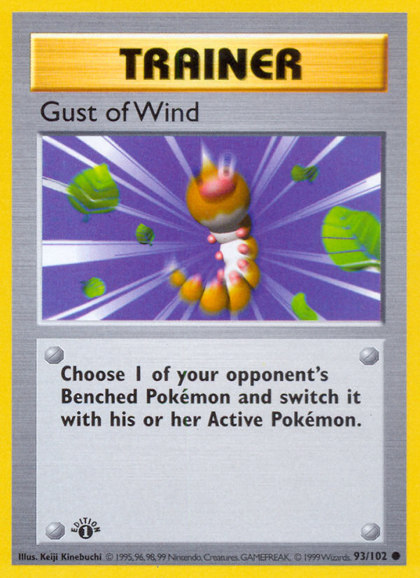 Gust of Wind (93/102) (Shadowless) [Base Set 1st Edition] | Jomio and Rueliete's Cards and Comics