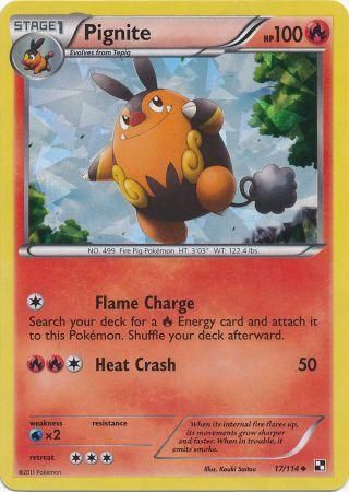 Pignite (17/114) (Cracked Ice Holo) [Black & White: Base Set] | Jomio and Rueliete's Cards and Comics