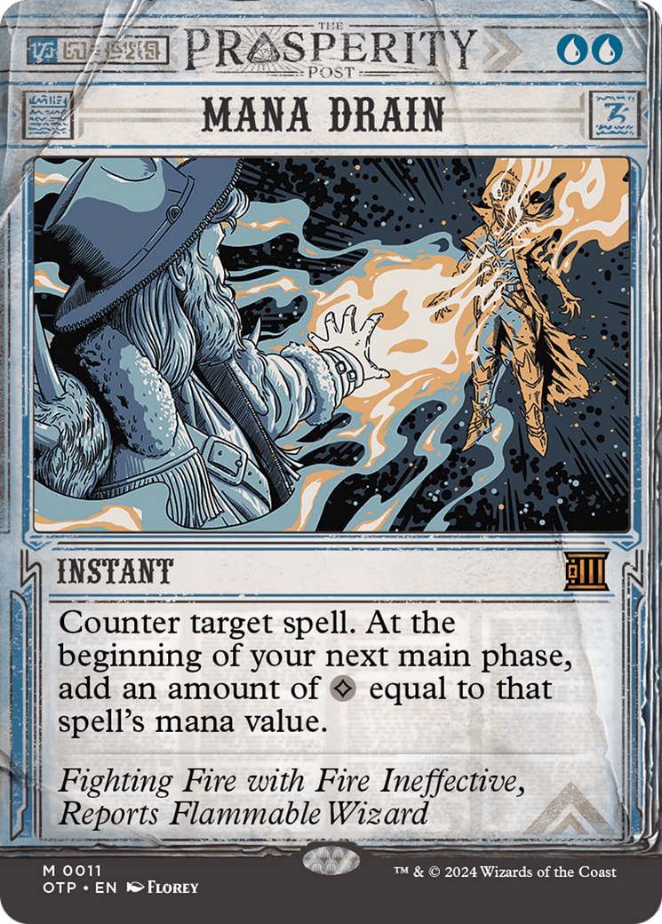 Mana Drain [Outlaws of Thunder Junction: Breaking News] | Jomio and Rueliete's Cards and Comics