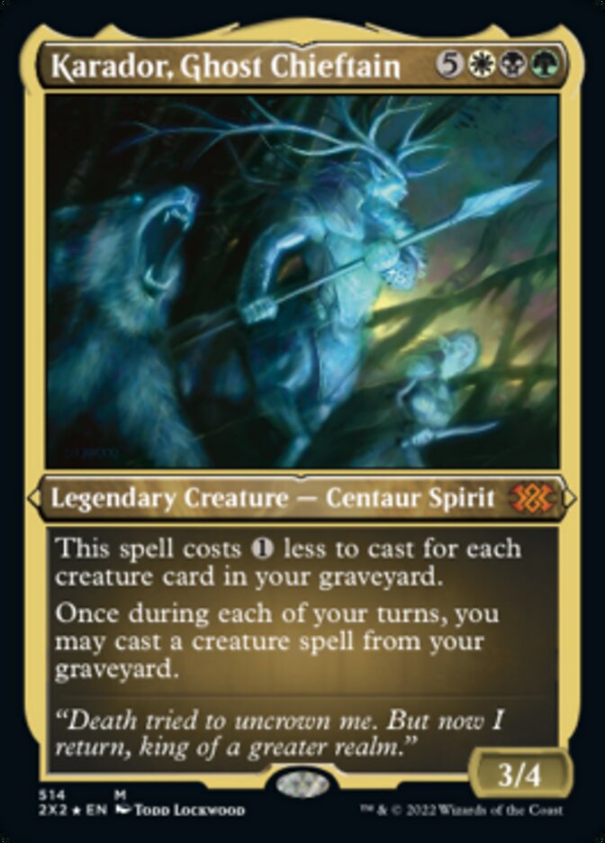 Karador, Ghost Chieftain (Foil Etched) [Double Masters 2022] | Jomio and Rueliete's Cards and Comics