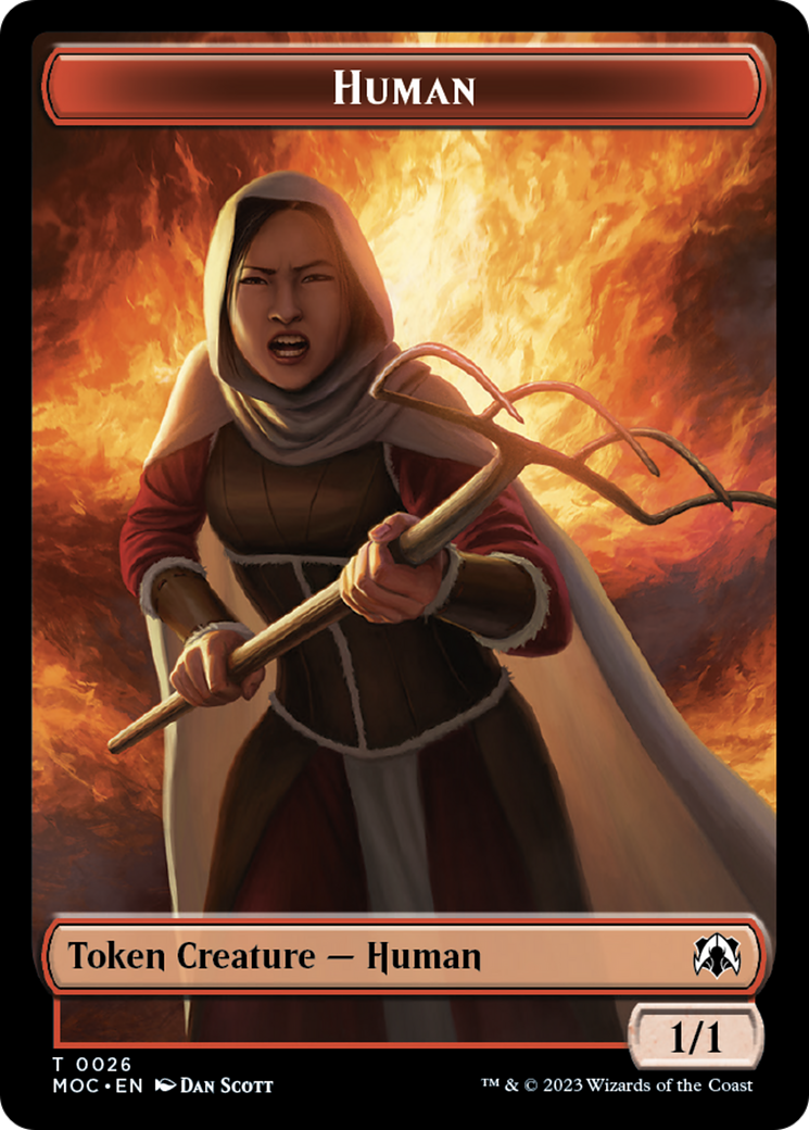 Tentacle // Human (26) Double-Sided Token [March of the Machine Commander Tokens] | Jomio and Rueliete's Cards and Comics