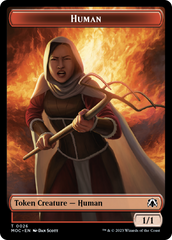 Squid // Human (26) Double-Sided Token [March of the Machine Commander Tokens] | Jomio and Rueliete's Cards and Comics