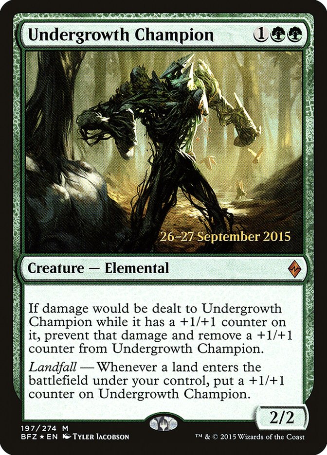 Undergrowth Champion [Battle for Zendikar Prerelease Promos] | Jomio and Rueliete's Cards and Comics