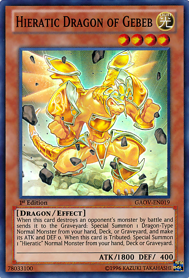 Hieratic Dragon of Gebeb [GAOV-EN019] Super Rare | Jomio and Rueliete's Cards and Comics