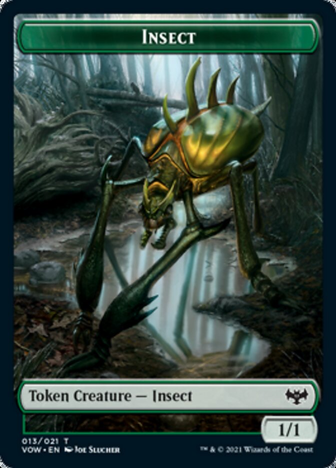 Insect // Spirit Cleric Double-Sided Token [Innistrad: Crimson Vow Tokens] | Jomio and Rueliete's Cards and Comics