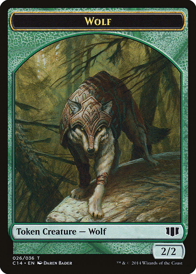 Treefolk // Wolf Double-Sided Token [Commander 2014 Tokens] | Jomio and Rueliete's Cards and Comics