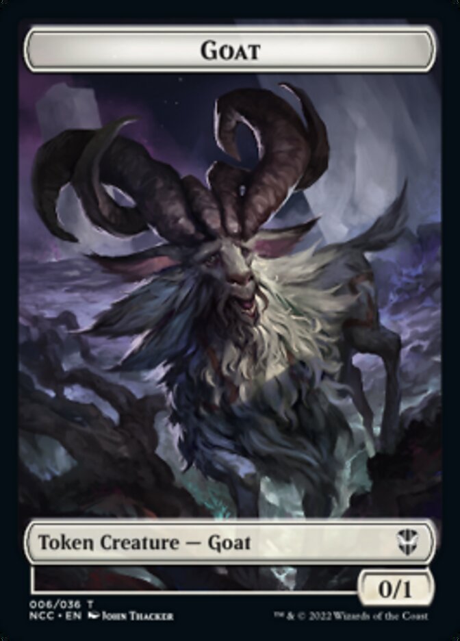 Zombie // Goat Double-Sided Token [Streets of New Capenna Commander Tokens] | Jomio and Rueliete's Cards and Comics