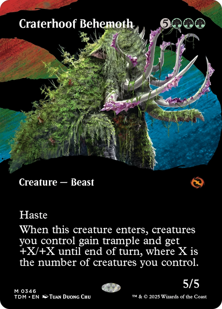 Craterhoof Behemoth (Borderless) [Tarkir: Dragonstorm] | Jomio and Rueliete's Cards and Comics