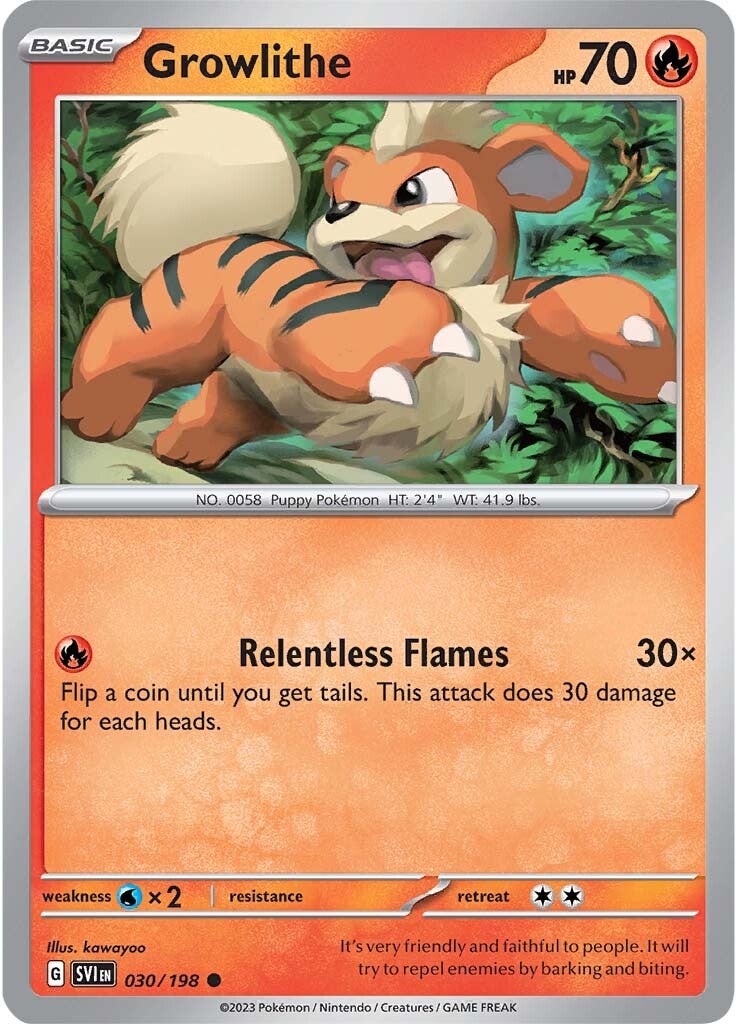 Growlithe (030/198) [Scarlet & Violet: Base Set] | Jomio and Rueliete's Cards and Comics