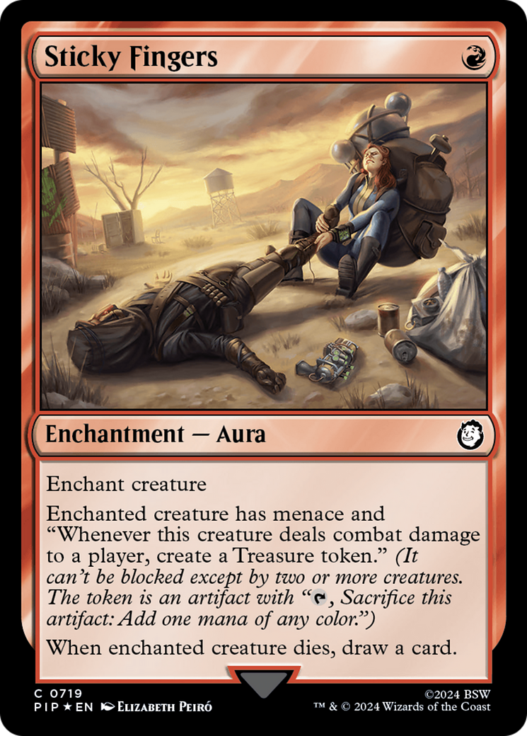 Sticky Fingers (Surge Foil) [Fallout] | Jomio and Rueliete's Cards and Comics