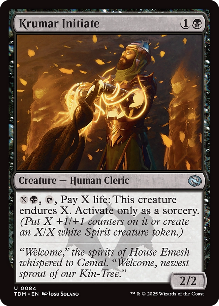 Krumar Initiate [Tarkir: Dragonstorm] | Jomio and Rueliete's Cards and Comics