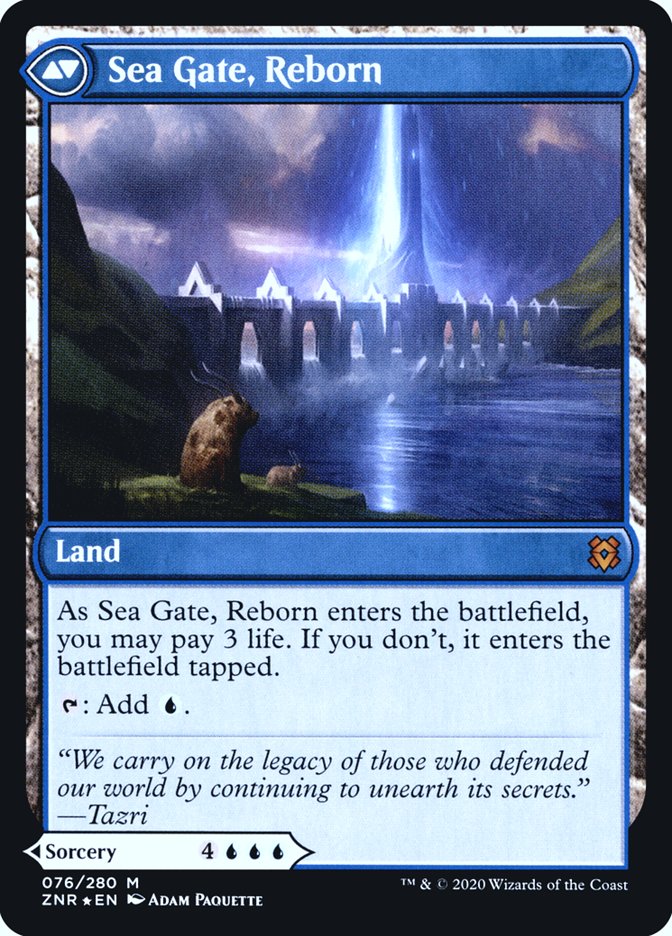 Sea Gate Restoration // Sea Gate, Reborn [Zendikar Rising Prerelease Promos] | Jomio and Rueliete's Cards and Comics