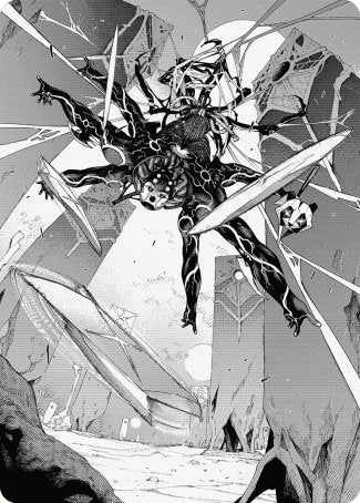 Kaito, Dancing Shadow 2 Art Card [Phyrexia: All Will Be One Art Series] | Jomio and Rueliete's Cards and Comics