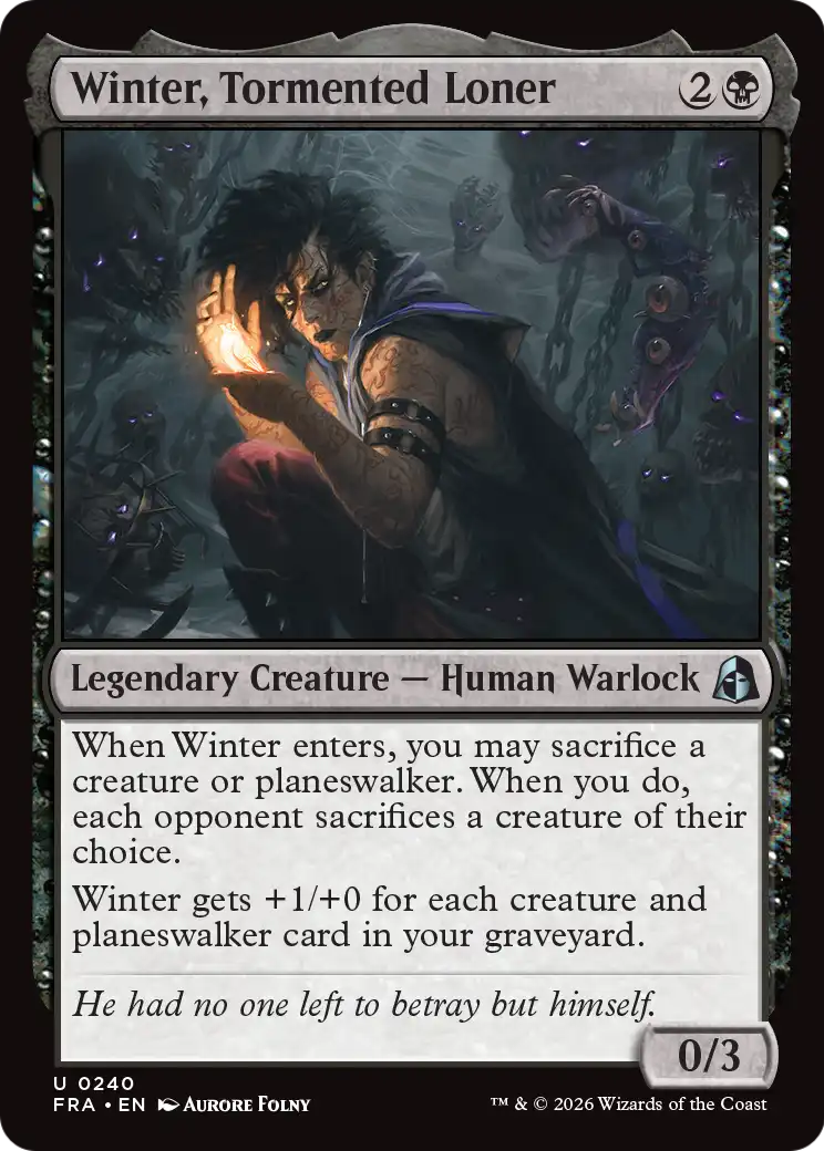 Winter, Tormented Loner [Reality Fracture] | Jomio and Rueliete's Cards and Comics