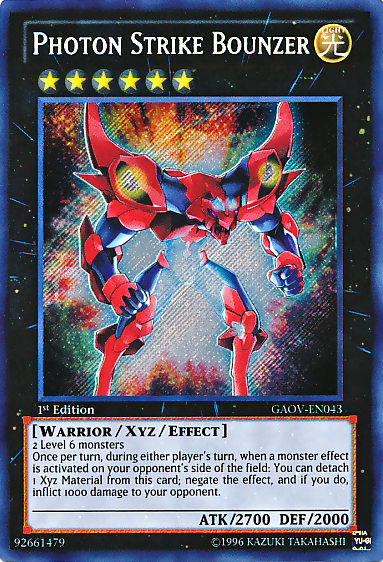Photon Strike Bounzer [GAOV-EN043] Secret Rare | Jomio and Rueliete's Cards and Comics