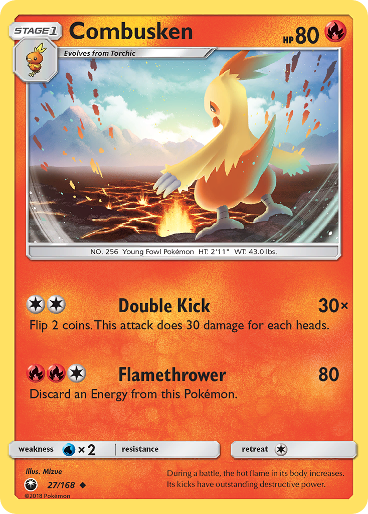 Combusken (27/168) [Sun & Moon: Celestial Storm] | Jomio and Rueliete's Cards and Comics