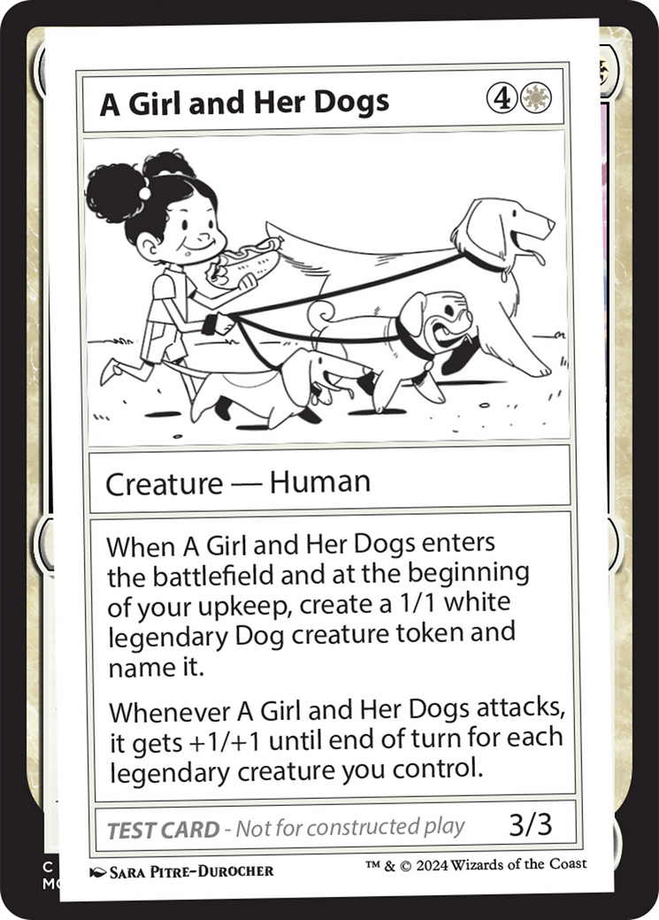 A Girl and Her Dogs [Mystery Booster 2 Playtest Cards] | Jomio and Rueliete's Cards and Comics