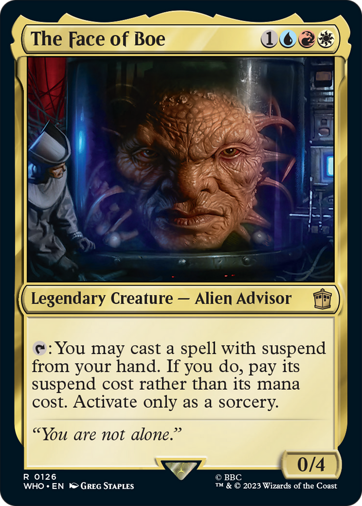 The Face of Boe [Doctor Who] | Jomio and Rueliete's Cards and Comics