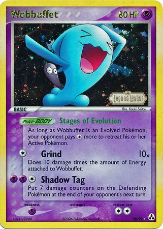 Wobbuffet (28/92) (Stamped) [EX: Legend Maker] | Jomio and Rueliete's Cards and Comics