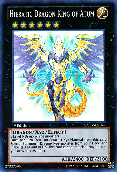Hieratic Dragon King of Atum [GAOV-EN047] Super Rare | Jomio and Rueliete's Cards and Comics