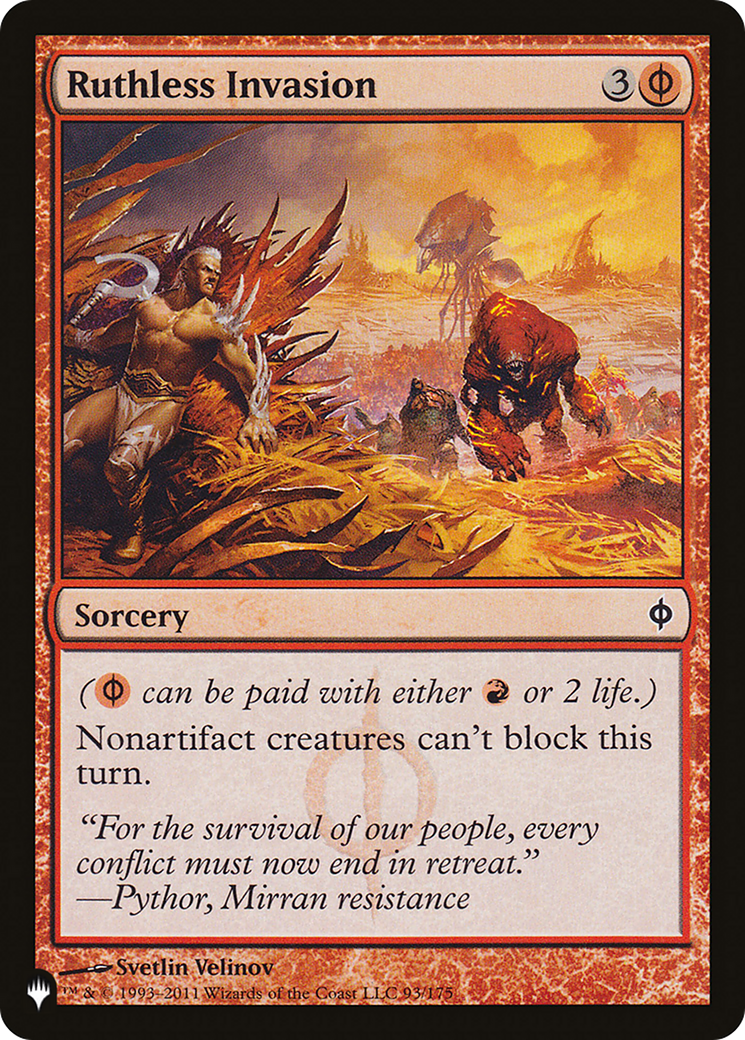 Ruthless Invasion [The List] | Jomio and Rueliete's Cards and Comics