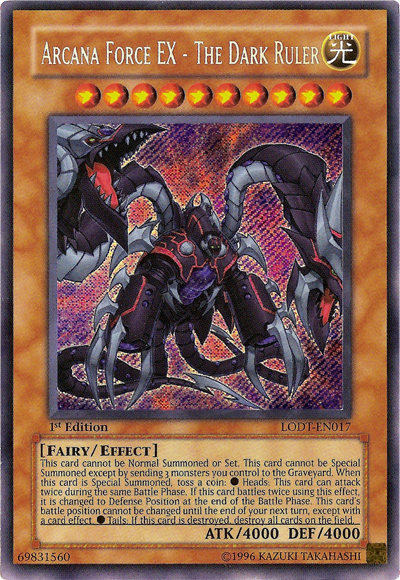 Arcana Force EX - The Dark Ruler [LODT-EN017] Secret Rare | Jomio and Rueliete's Cards and Comics