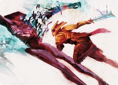 Hexgold Slash Art Card [Phyrexia: All Will Be One Art Series] | Jomio and Rueliete's Cards and Comics