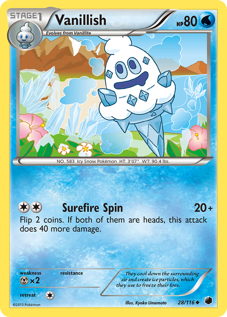 Vanillish (28/116) [Black & White: Plasma Freeze] | Jomio and Rueliete's Cards and Comics