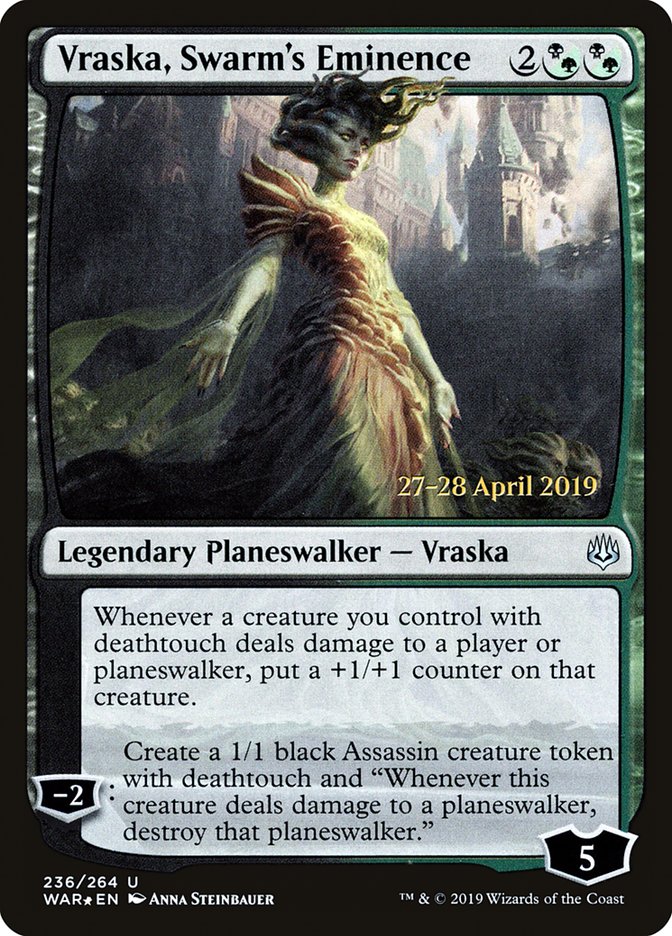 Vraska, Swarm's Eminence [War of the Spark Prerelease Promos] | Jomio and Rueliete's Cards and Comics