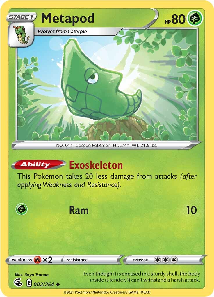 Metapod (002/264) [Sword & Shield: Fusion Strike] | Jomio and Rueliete's Cards and Comics