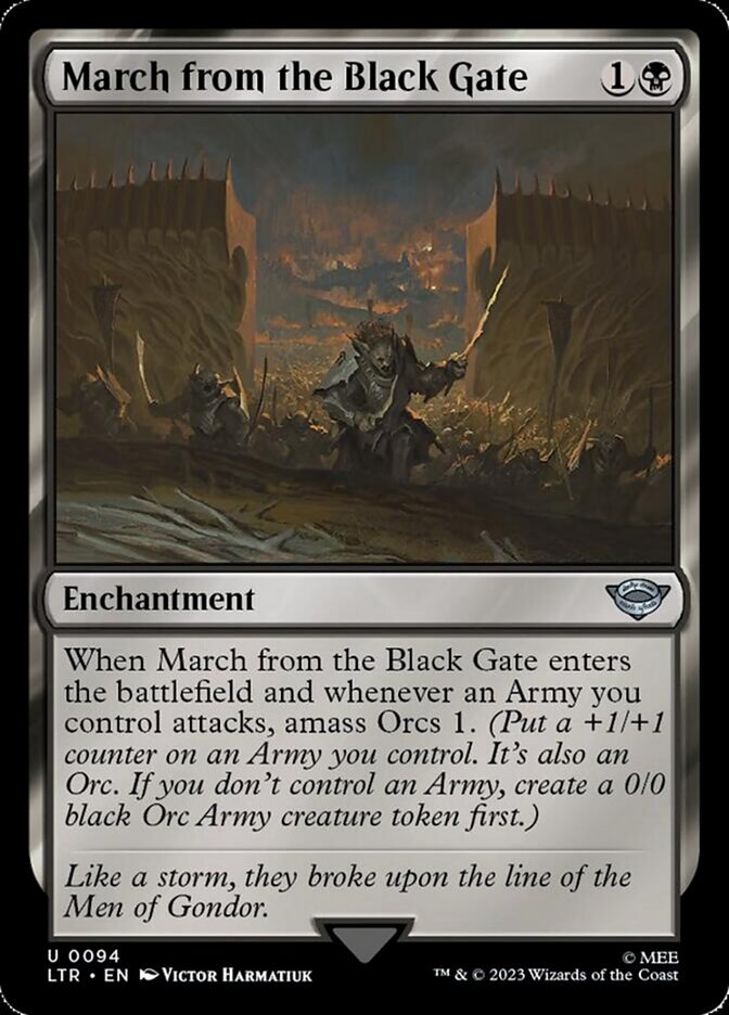 March from the Black Gate [The Lord of the Rings: Tales of Middle-Earth] | Jomio and Rueliete's Cards and Comics