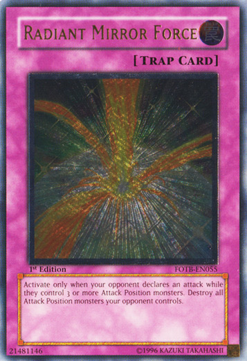 Radiant Mirror Force [FOTB-EN055] Ultimate Rare | Jomio and Rueliete's Cards and Comics