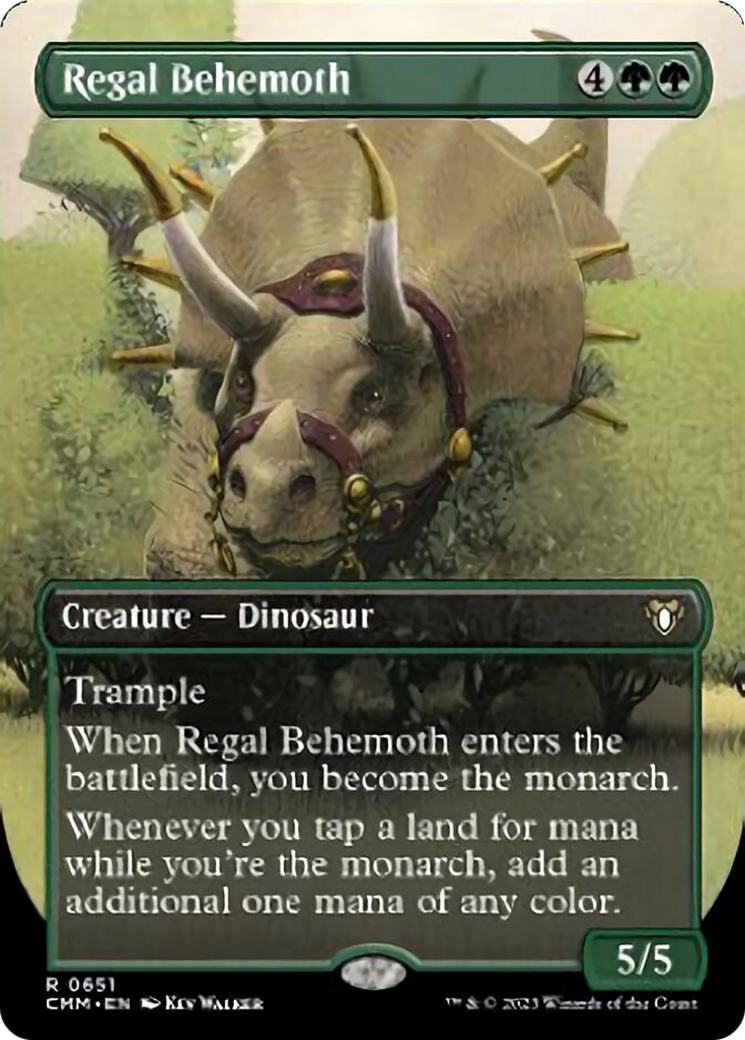 Regal Behemoth (Borderless Alternate Art) [Commander Masters] | Jomio and Rueliete's Cards and Comics