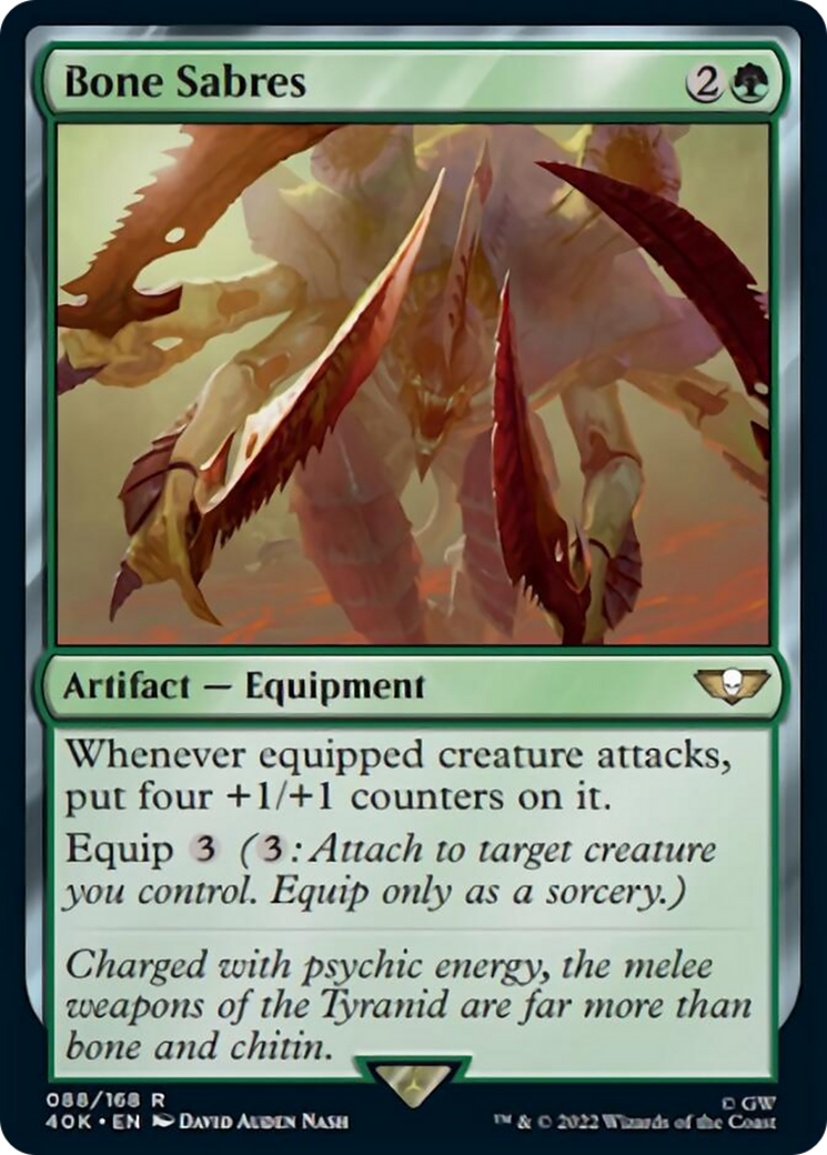 Bone Sabres (Surge Foil) [Warhammer 40,000] | Jomio and Rueliete's Cards and Comics