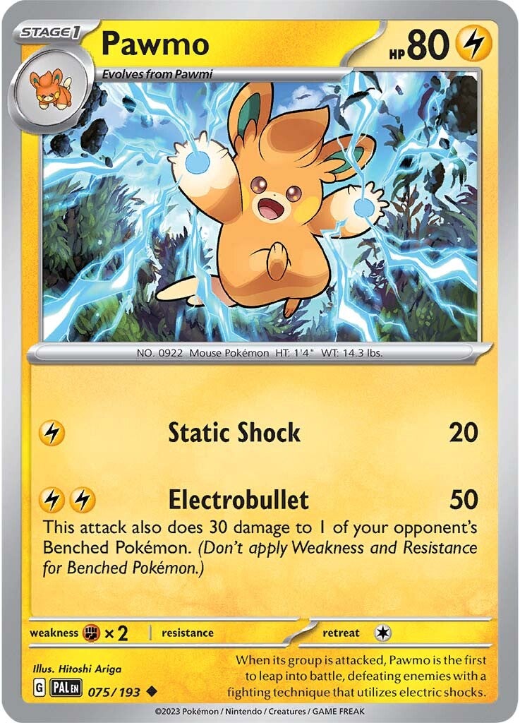 Pawmo (075/193) [Scarlet & Violet: Paldea Evolved] | Jomio and Rueliete's Cards and Comics