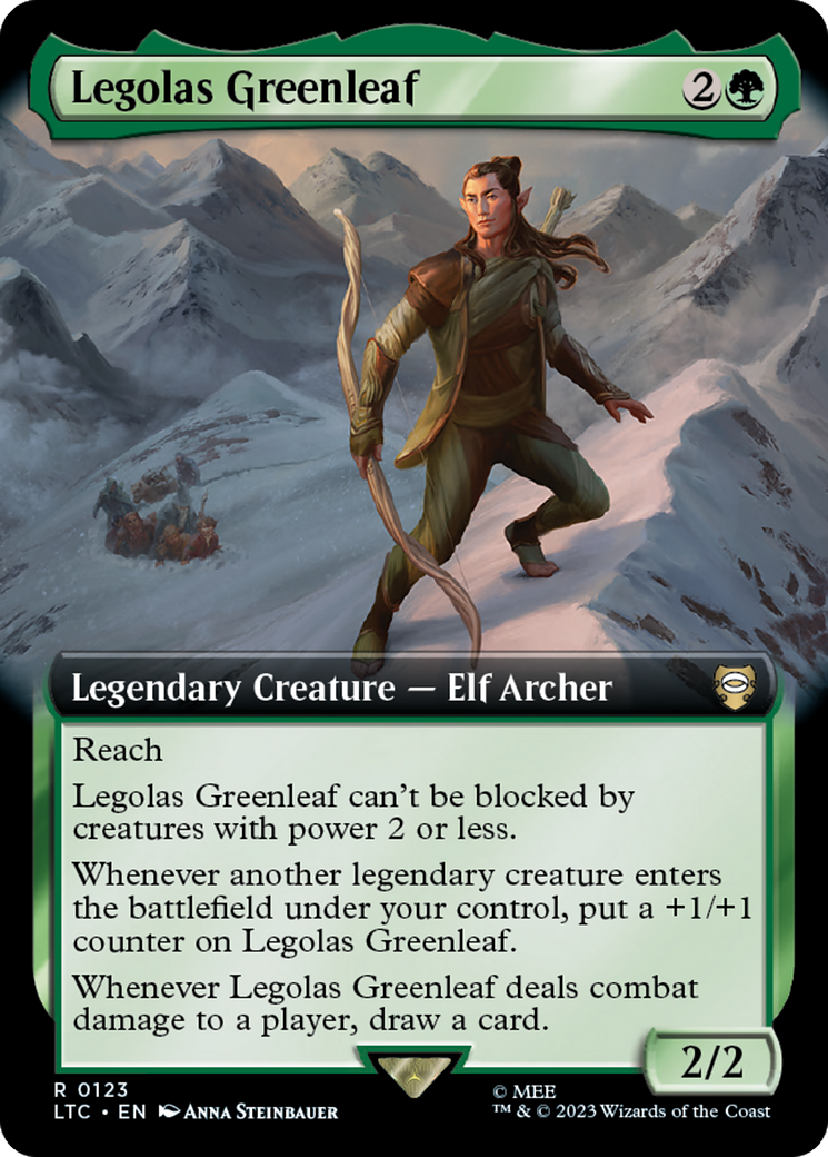 Legolas Greenleaf (Extended Art) [The Lord of the Rings: Tales of Middle-Earth Commander] | Jomio and Rueliete's Cards and Comics