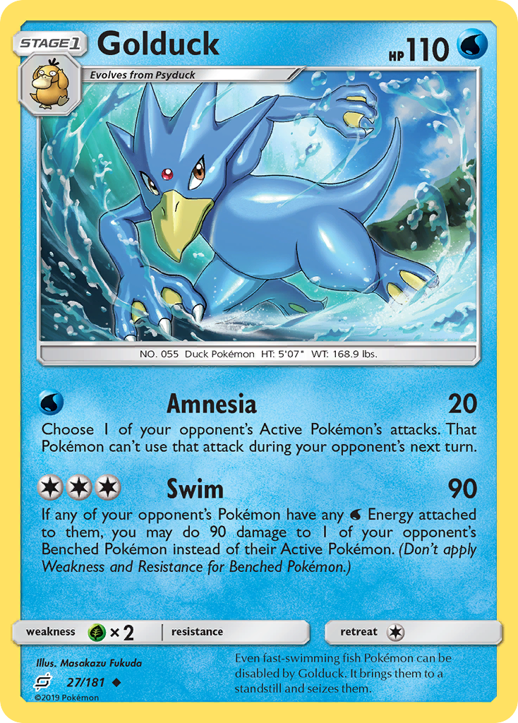 Golduck (27/181) [Sun & Moon: Team Up] | Jomio and Rueliete's Cards and Comics