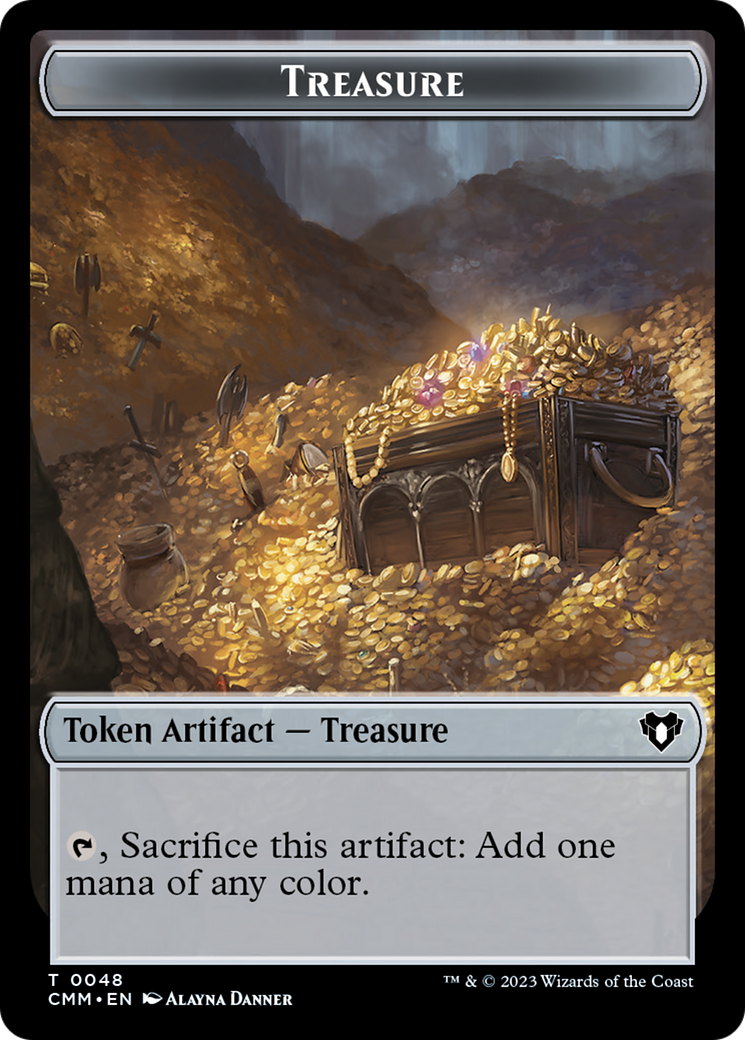Treasure // Cat (0005) Double-Sided Token [Commander Masters Tokens] | Jomio and Rueliete's Cards and Comics