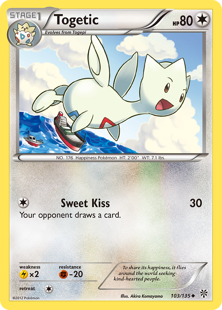 Togetic (103/135) [Black & White: Plasma Storm] | Jomio and Rueliete's Cards and Comics
