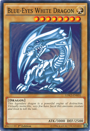 Blue-Eyes White Dragon (Version 2) [LDK2-ENK01] Common | Jomio and Rueliete's Cards and Comics